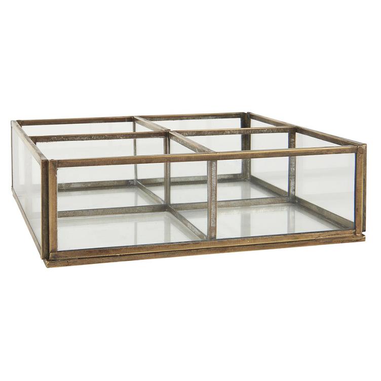 Glasbox offen / 4 Fächer