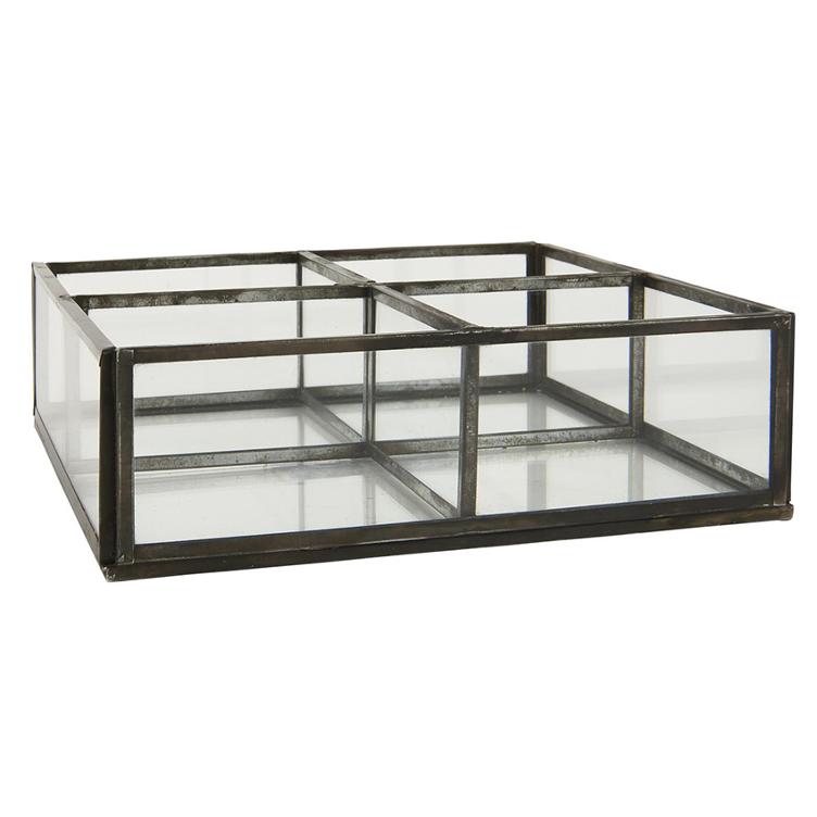 Glasbox offen / 4 Fächer