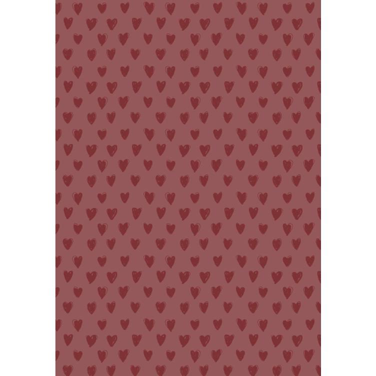Papierrolle Herzen desert rose