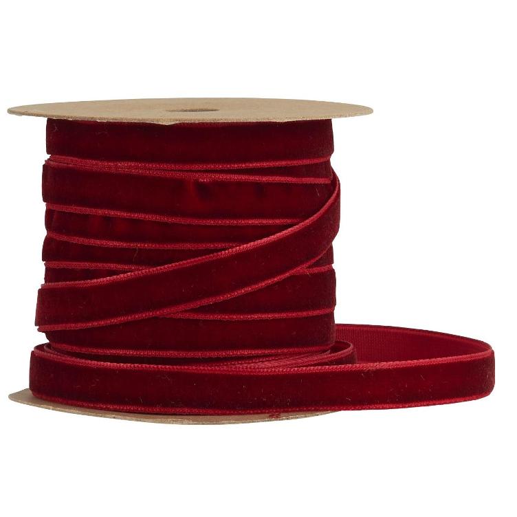 Veloursband 10 m bordeaux