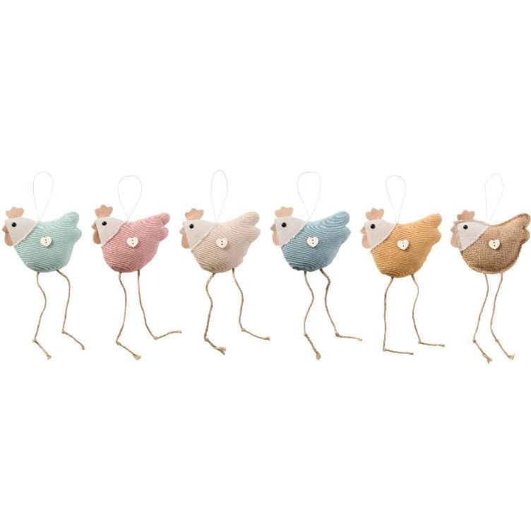 Osterhuhn mit langen Beinen und Herz