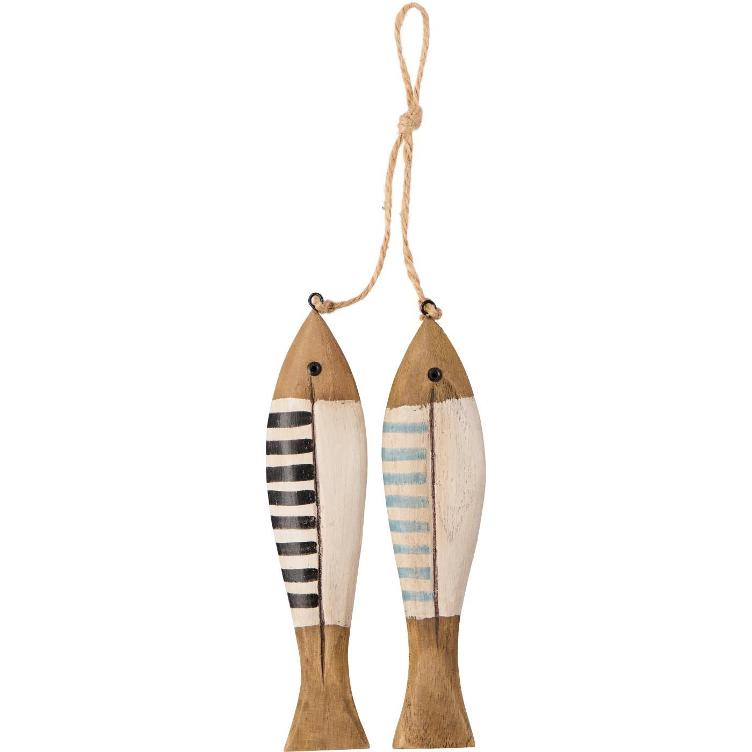 Fisch 2 assortiert mit Schnur