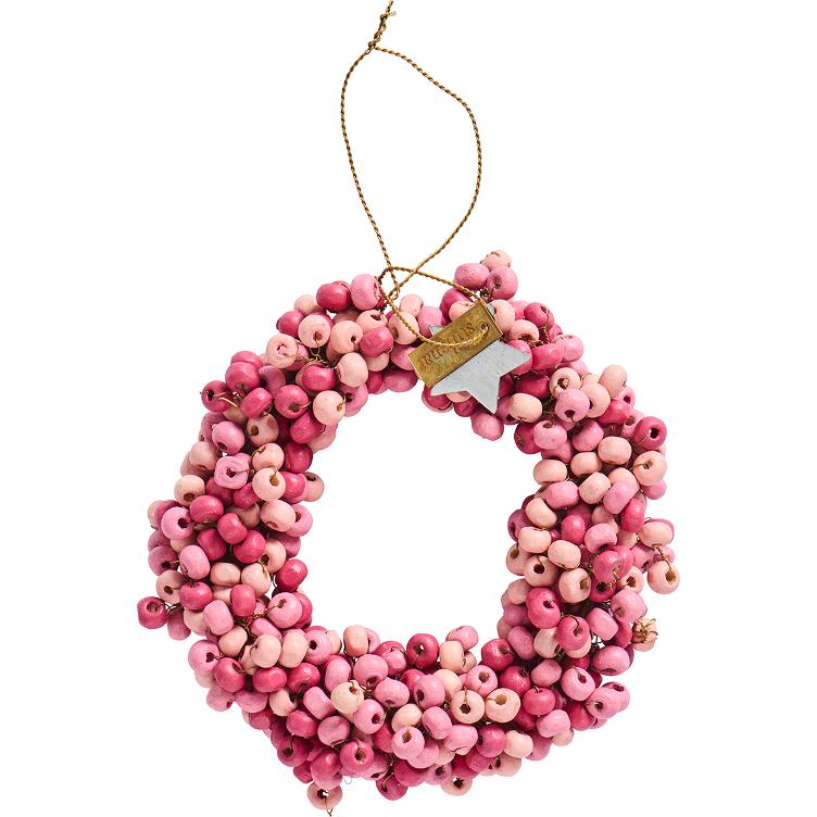 Kranz Holzperlen rosa