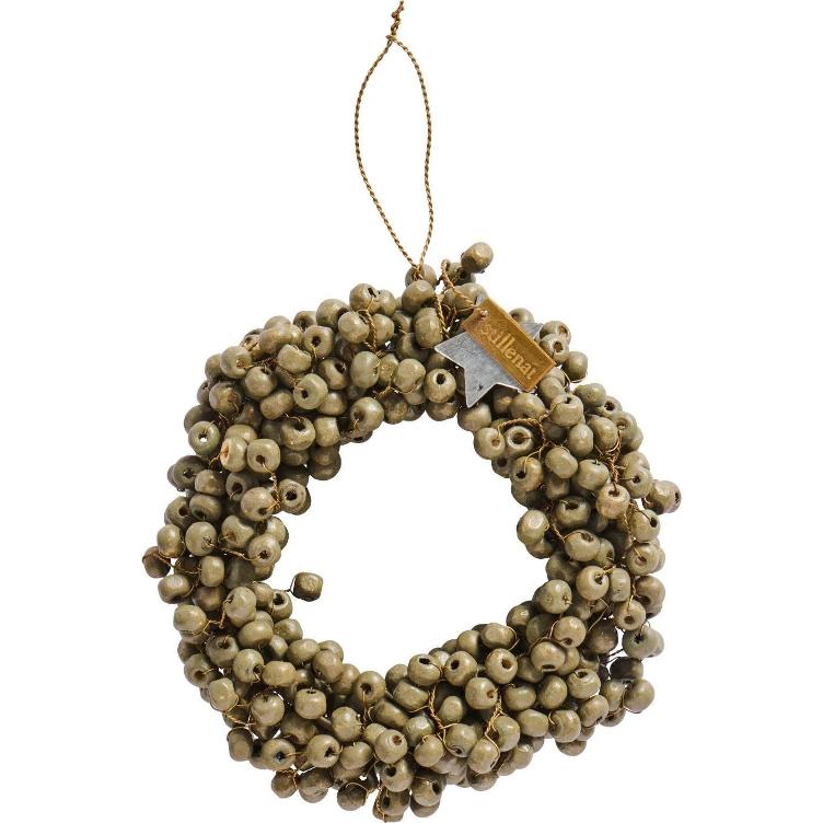 Kranz aus Holzperlen grün