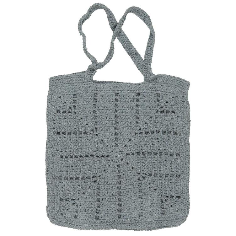 Tasche gehäkelt – staubig blau
