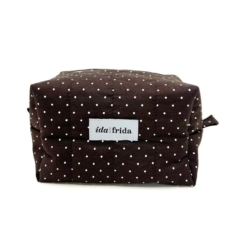 Box-Necessaire gesteppt – braun