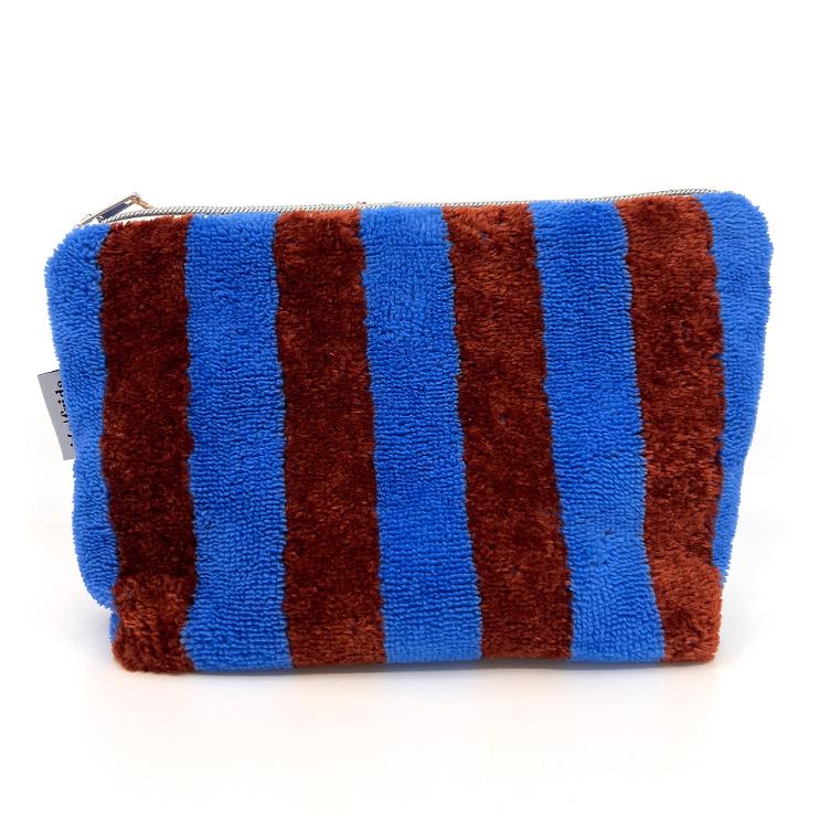 Frottee Necessaire – blau/braun