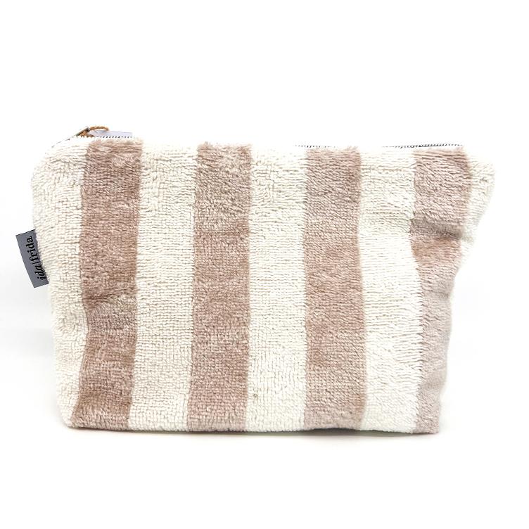 Frottee Necessaire – warmgrau/ecru